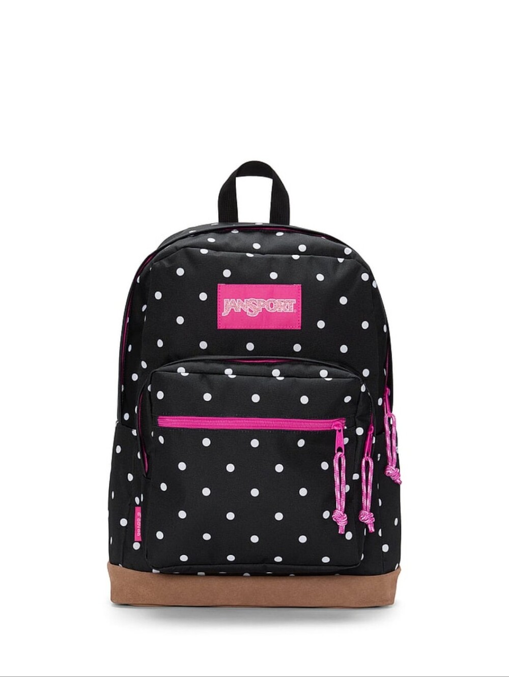 PINK x JanSport Black Polka Dot Backpack Pink Right Pack